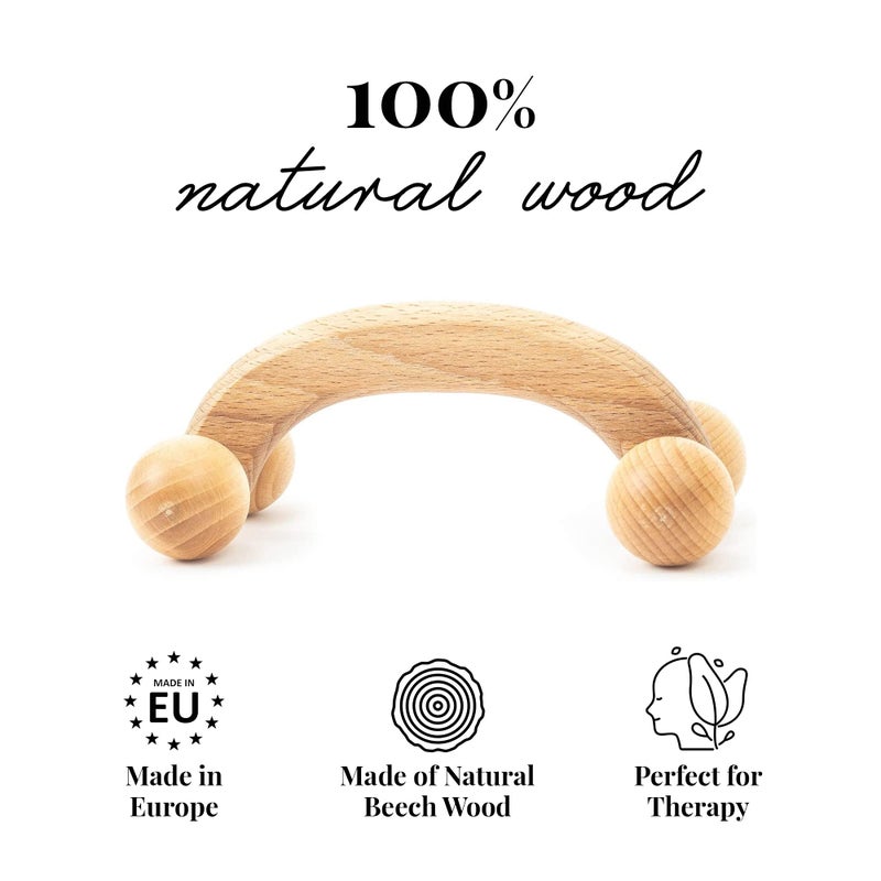 tuuli Accessories â€“ Back Massager with Smooth Ball Rollers, Multi-Functional Back Roller, Neck Massager, Eases Muscle Tension and Supports Skin Health, Muscle Roller 7 x 3 inches - Image 4